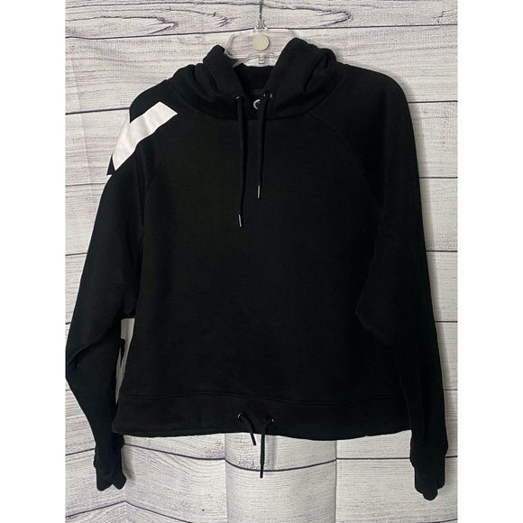 ZYIA women's Black Crop Sweatshirt Size XXL - 2XL with large logo on sleeve - Picture 1 of 6